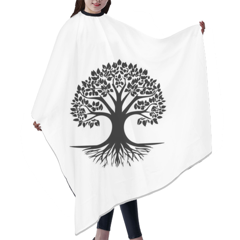 Personality  Abstract Tree Illustration Art Design For Social Media Template Backgrounds. Hair Cutting Cape