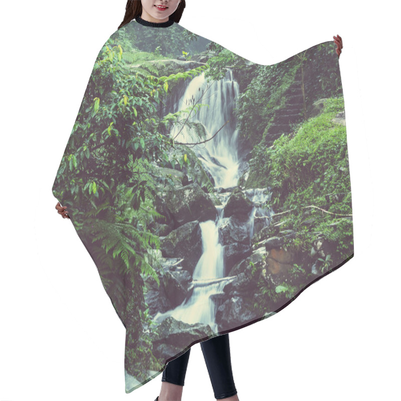 Personality  Waterfall In Indonesia Hair Cutting Cape