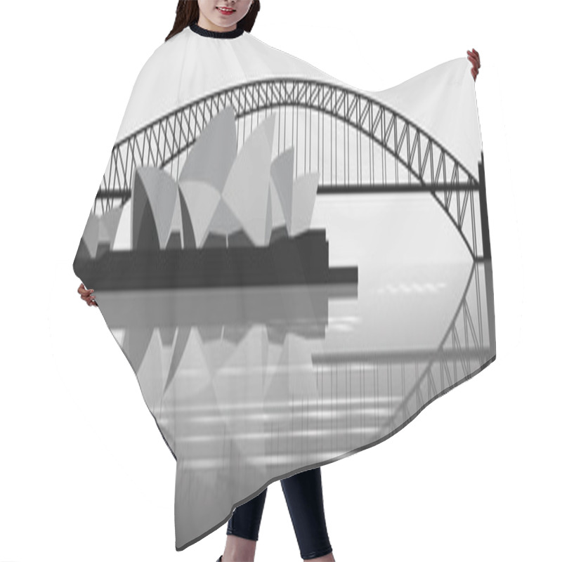 Personality  Illustration Of The Sydney Harbor Bridge - Banner - Vector Hair Cutting Cape