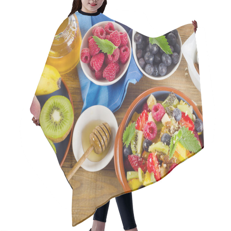 Personality  Healthy Homemade Fruit Salad Hair Cutting Cape