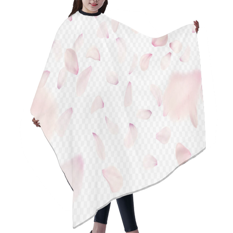 Personality  Pink Sakura Falling Petals Background. Vector Illustration Hair Cutting Cape