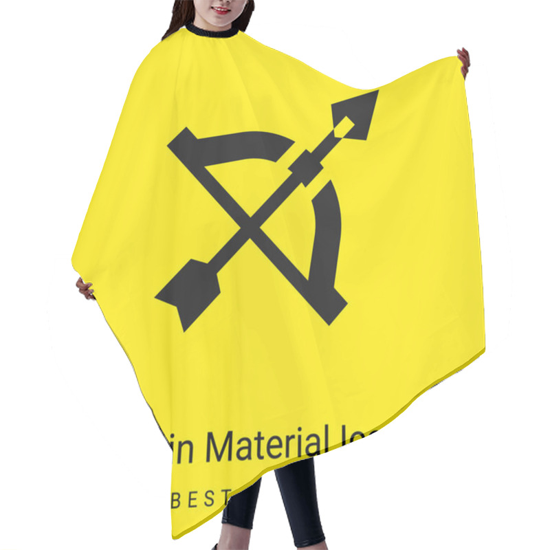 Personality  Bow And Arrow Minimal Bright Yellow Material Icon Hair Cutting Cape