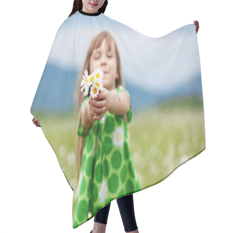 Personality  Child At Camomile Field Hair Cutting Cape