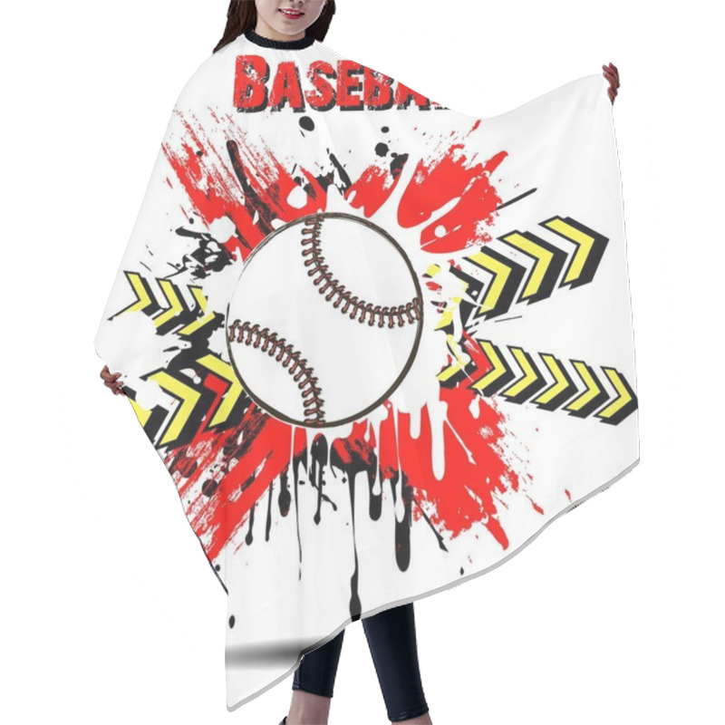 Personality  Background Abstract Baseball Ball From Blots Hair Cutting Cape