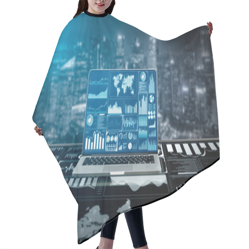 Personality  Big Data Technology For Business Finance Concept. Hair Cutting Cape