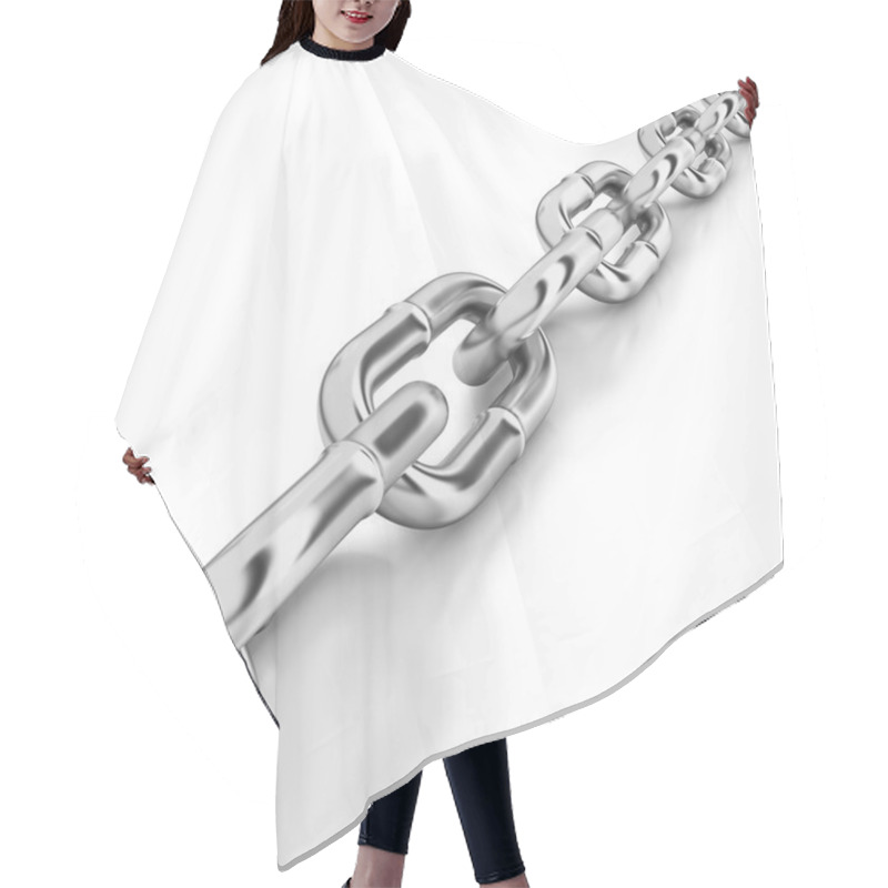 Personality  Medium Chrome Chain Hair Cutting Cape