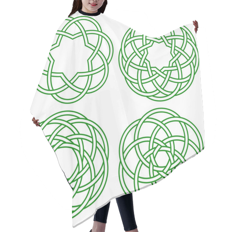 Personality  Celtic Knots On White Hair Cutting Cape