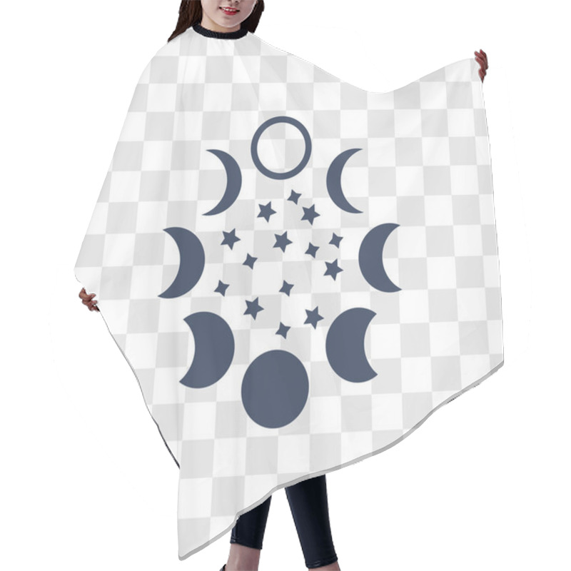 Personality  Moon Phases Icon. Trendy Moon Phases Logo Concept On Transparent Background From Astronomy Collection Hair Cutting Cape