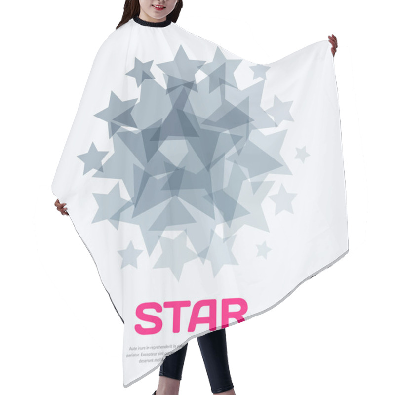 Personality  Abstract Vector Design Elements With Stars For Fun Hair Cutting Cape