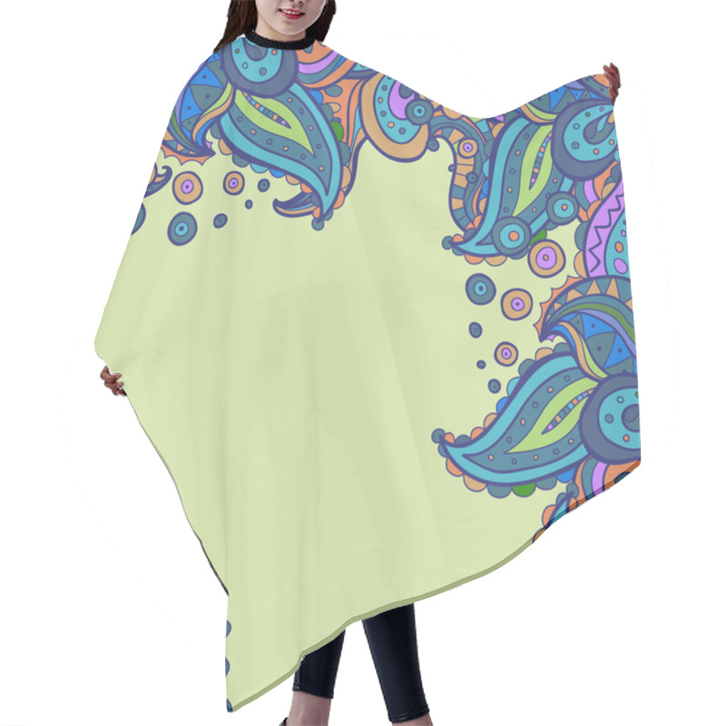 Personality  Vector Abstract Doodle Border Hair Cutting Cape