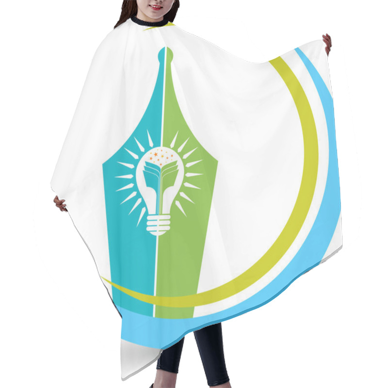 Personality  Bright Education Logo Hair Cutting Cape