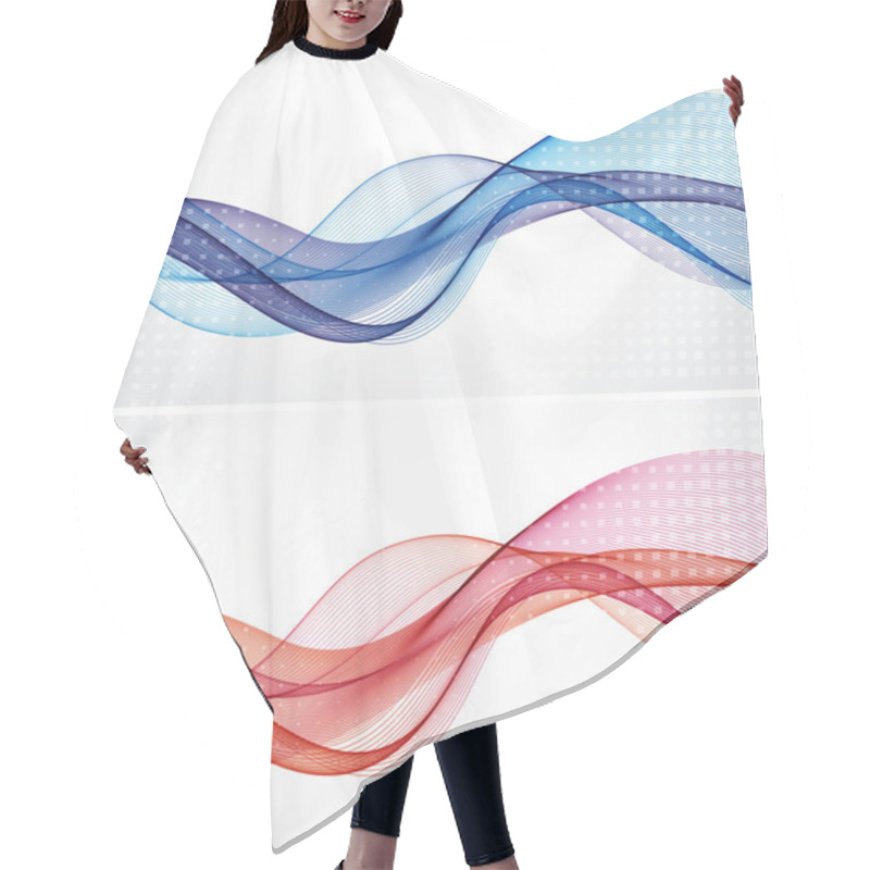 Personality  Abstract Wavy Background Hair Cutting Cape