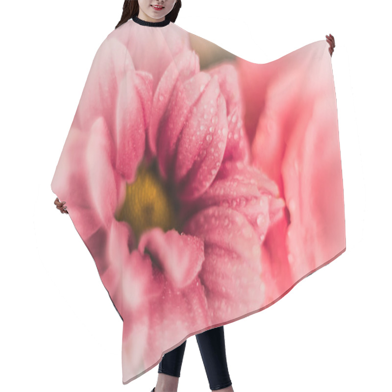 Personality  Beautiful Flowers With Drops Of Rain Water Hair Cutting Cape