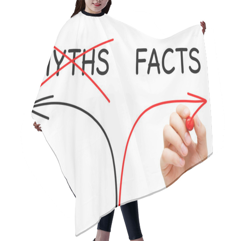 Personality  Myths Facts Arrows Concept Hair Cutting Cape