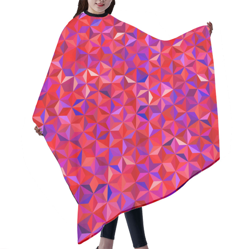 Personality  Abstract Background Consisting Of Small Pink, Purple, Blue Triangles, Vector Illustration Hair Cutting Cape