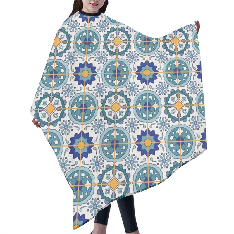 Personality  Gorgeous Seamless Patchwork Pattern Hair Cutting Cape