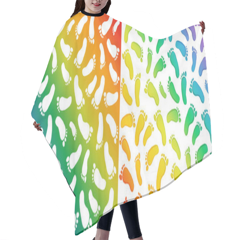 Personality  Footprints Hair Cutting Cape