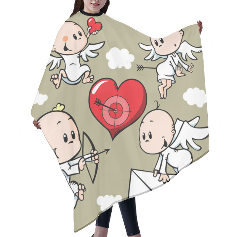 Personality  Cute Angels Hair Cutting Cape