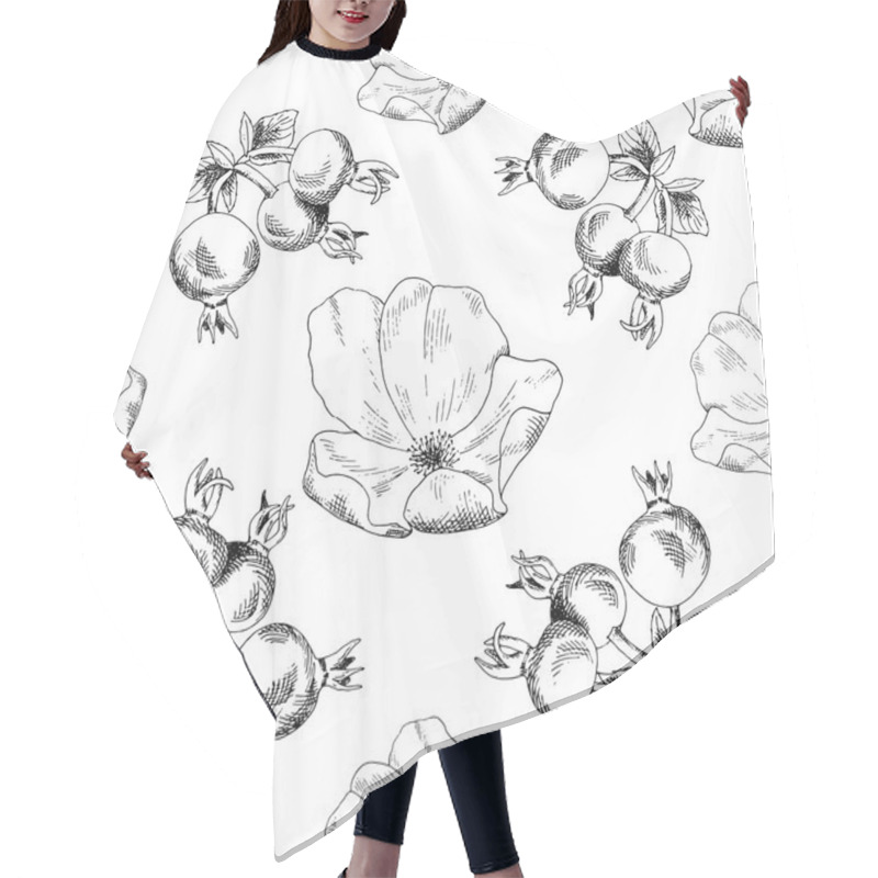 Personality  Seamless Sketch Briar Template Hair Cutting Cape