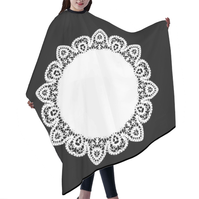 Personality  Lace Round Ornament Background Hair Cutting Cape