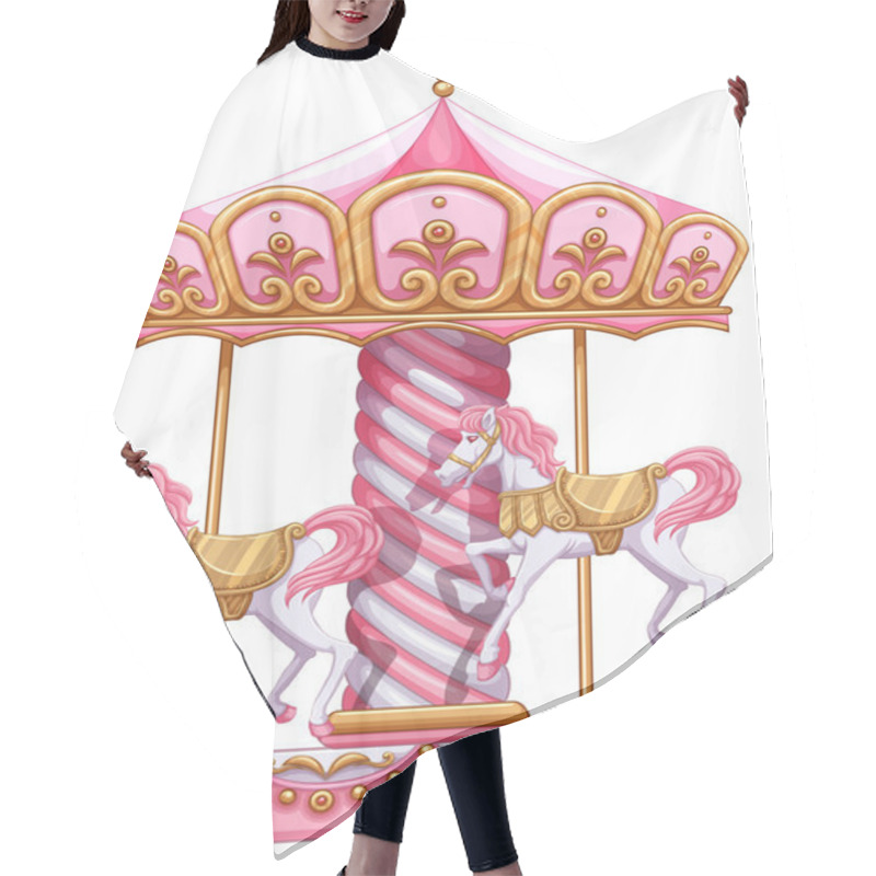 Personality  A Carousel Ride Hair Cutting Cape