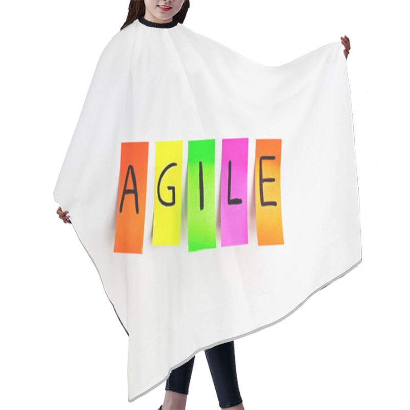 Personality  Image Inscriptions Of Agile. Hair Cutting Cape