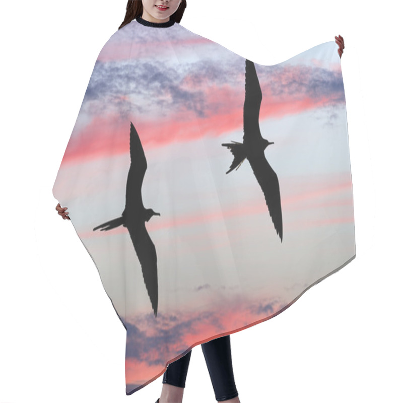 Personality  Birds Flying Silhouette Hair Cutting Cape