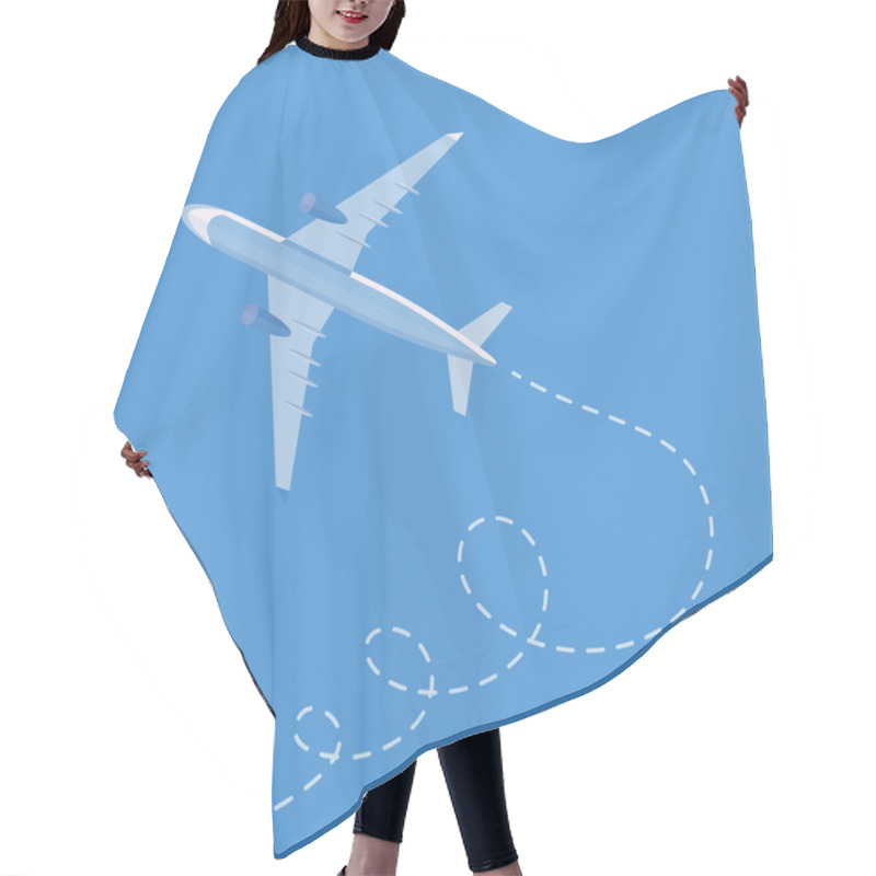 Personality  Flight Of The Plane In The Sky Hair Cutting Cape