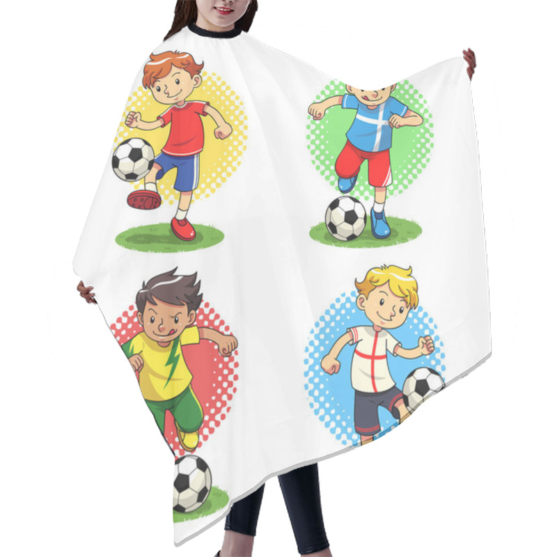 Personality  Soccer Boys Hair Cutting Cape