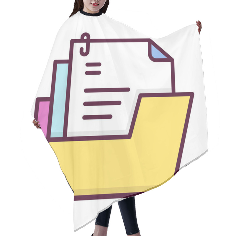 Personality  Folder Icon. File Holder Icon Hair Cutting Cape