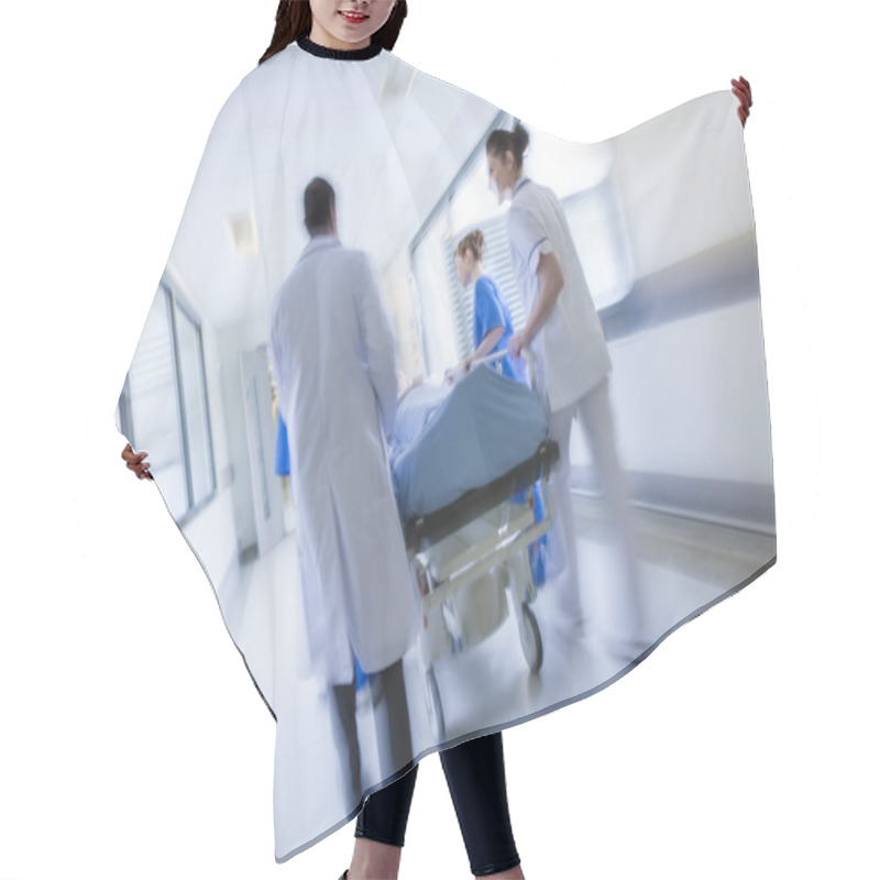 Personality  Motion Blur Stretcher Gurney Patient Hospital Emergency Hair Cutting Cape