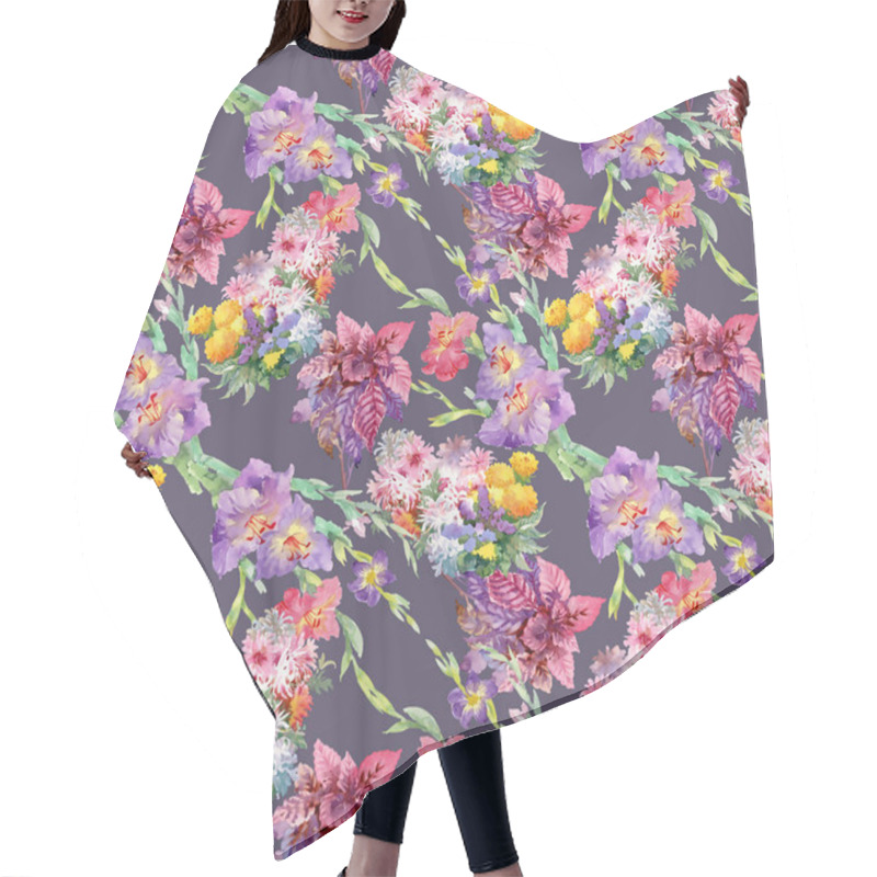 Personality  Beautiful Floral Texture.  Hair Cutting Cape