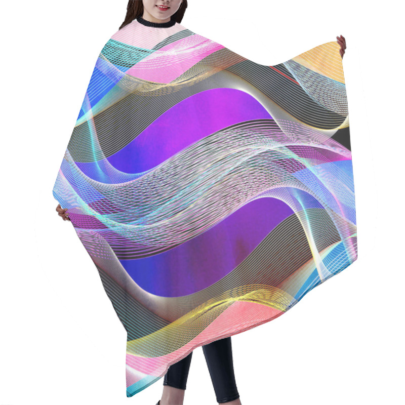 Personality  Abstract Wavy Background Hair Cutting Cape