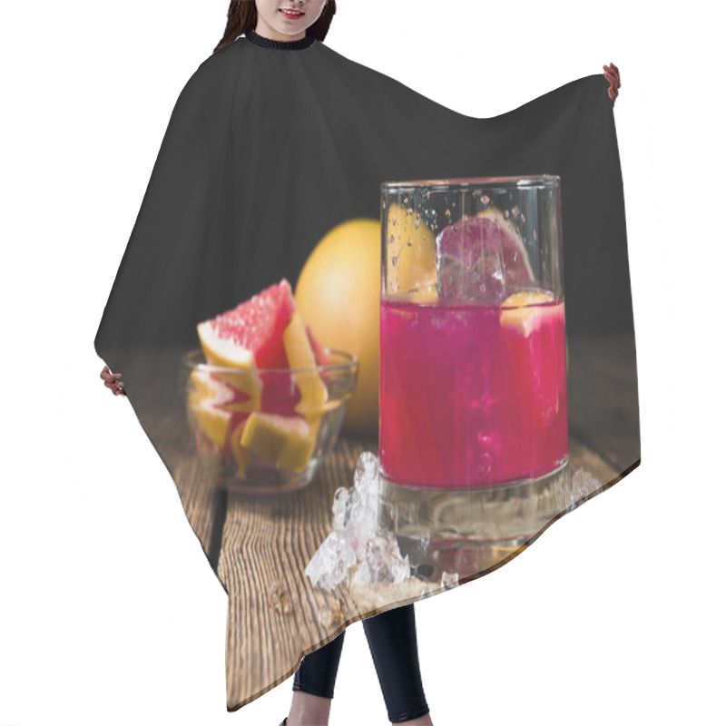 Personality  Glass With Grapefruit Liqueur Hair Cutting Cape