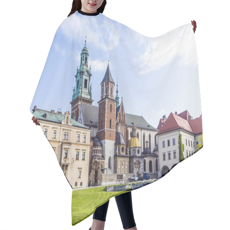 Personality  Wawel Castle On Sunny Day With Blue Sky And White Clouds Hair Cutting Cape