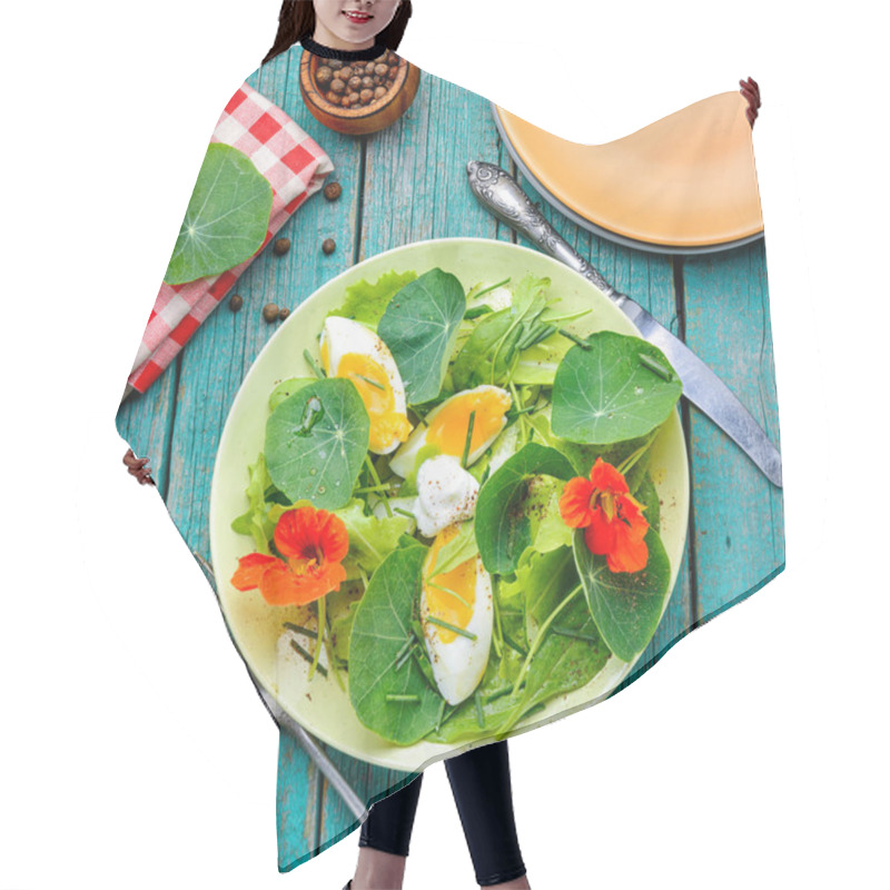 Personality  Summer Nasturtium Salad Hair Cutting Cape