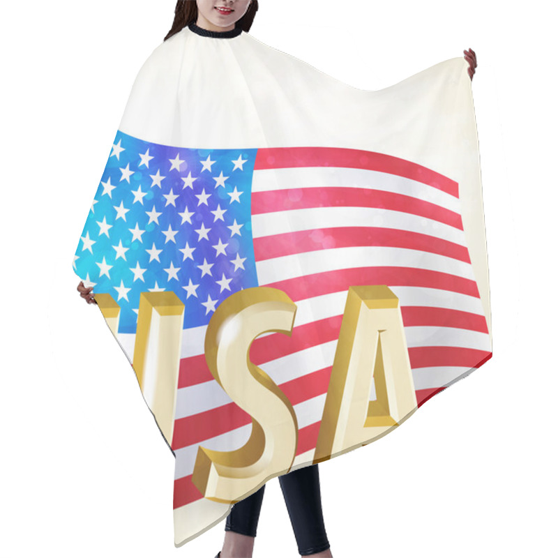 Personality  Vector Independence Day Background. Hair Cutting Cape