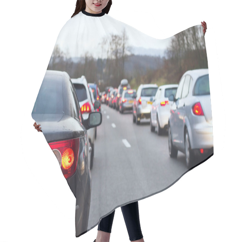 Personality  Traffic Jam On The Highway Hair Cutting Cape