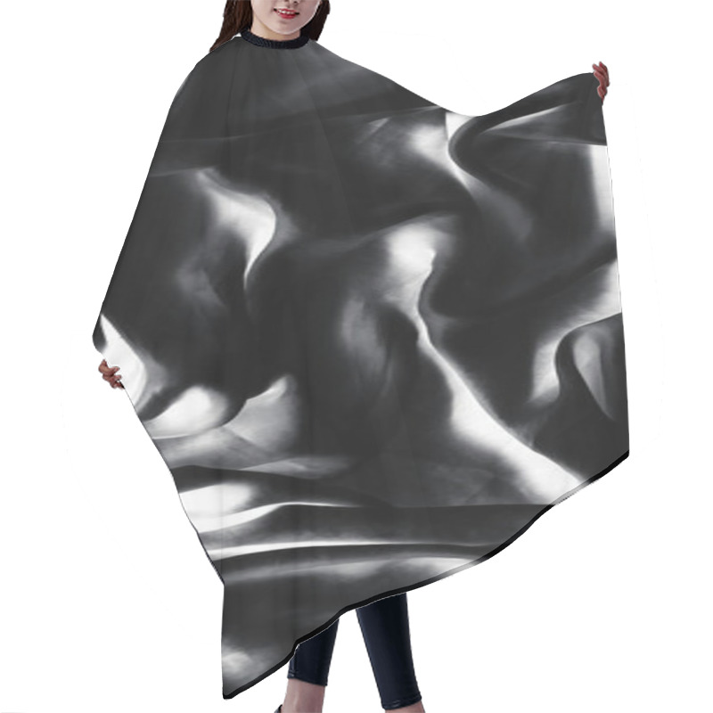 Personality  Luxury Monochrome Soft Satin Flatlay Background Texture, Holiday Hair Cutting Cape