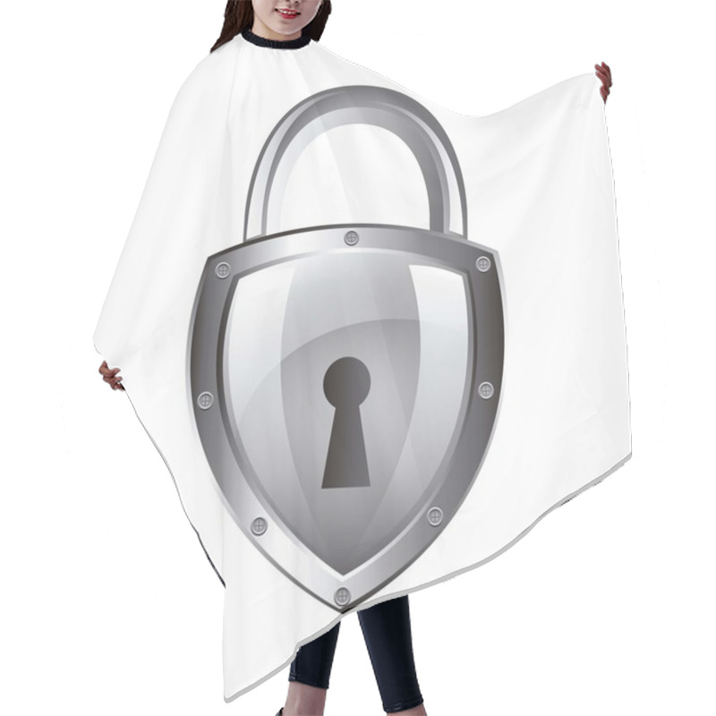 Personality  Padlock Hair Cutting Cape