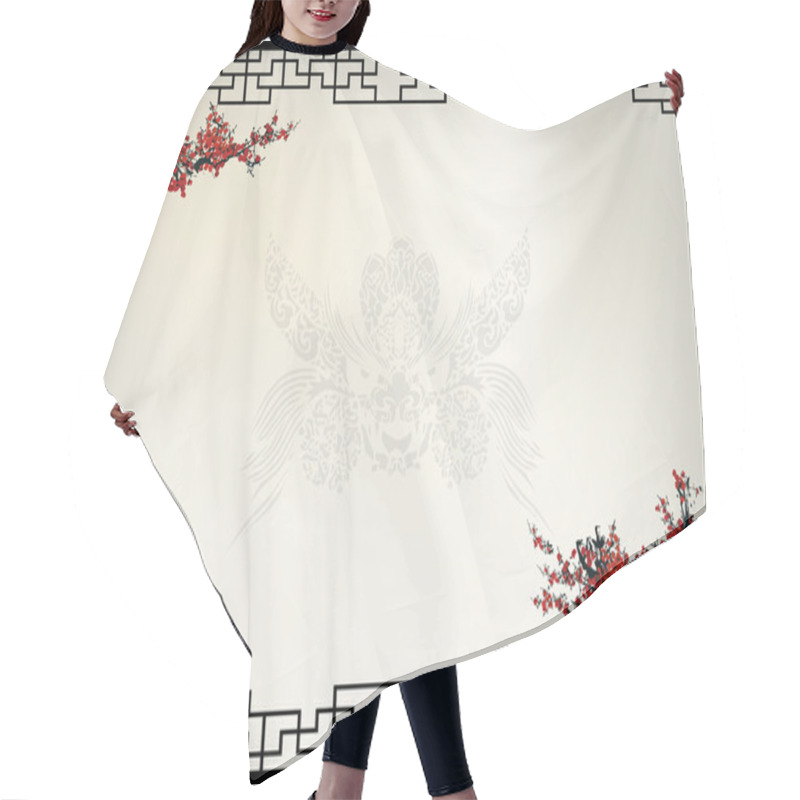 Personality  Chinese Background Hair Cutting Cape