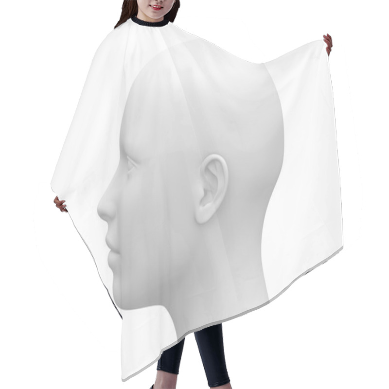 Personality  Female Head Muscles Anatomy - Side View Hair Cutting Cape