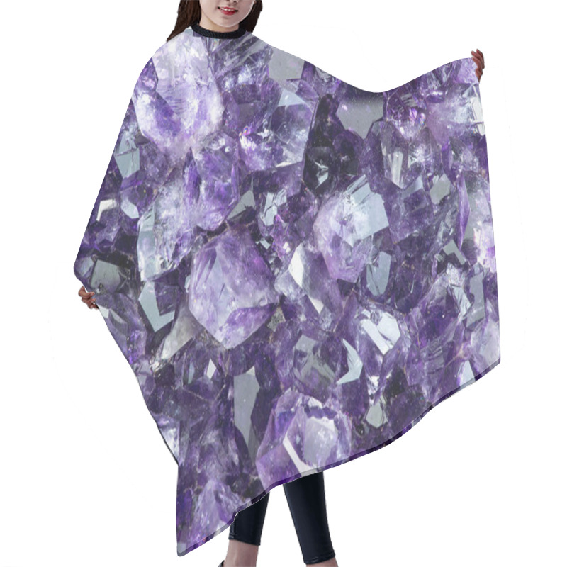 Personality  Background Macro Texture Of Purple Amethyst Hair Cutting Cape