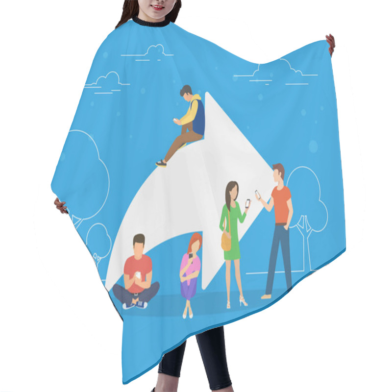 Personality  Share Symbol Concept Illustration Hair Cutting Cape