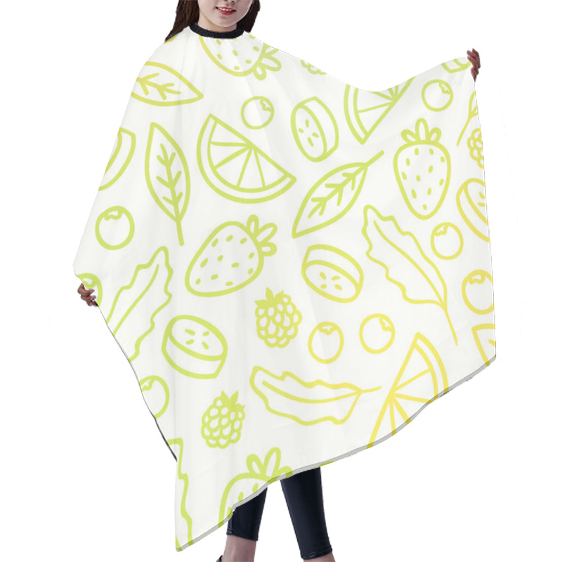 Personality  Doodle Fruit Background Hair Cutting Cape