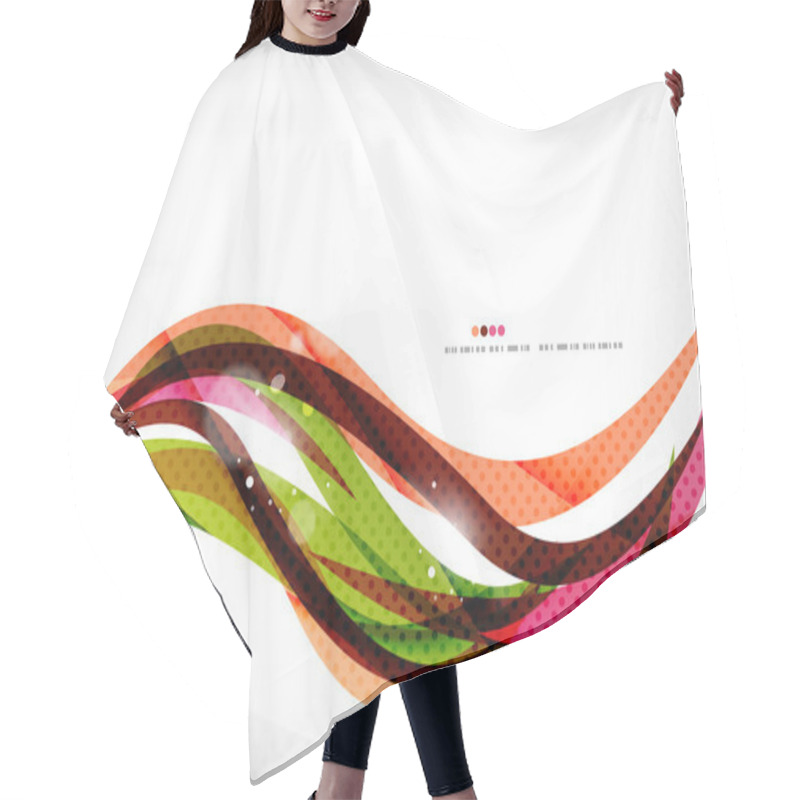 Personality  Rainbow Orange Red Brown Line Hair Cutting Cape