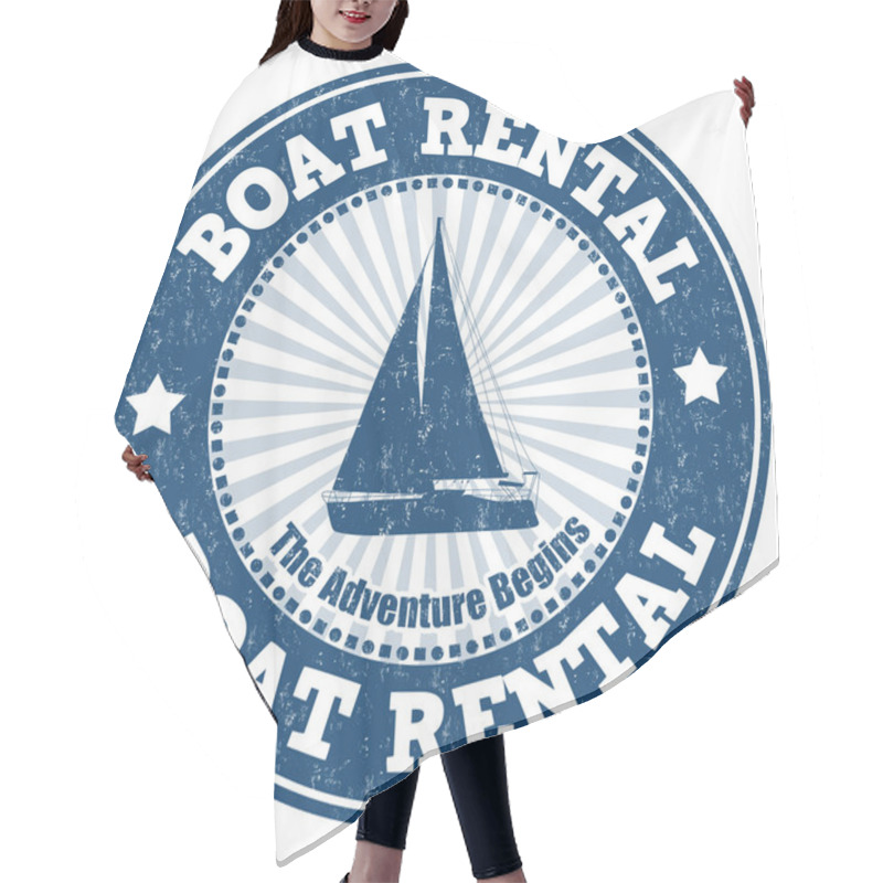 Personality  Boat Rental Sign Or Stamp Hair Cutting Cape