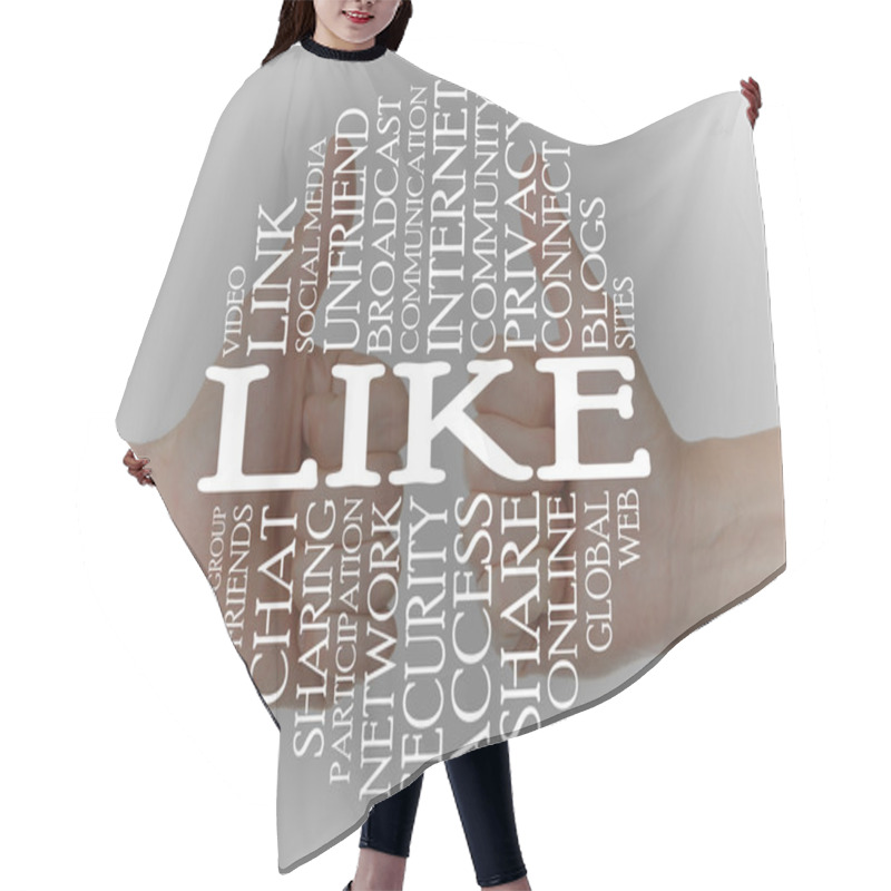 Personality  Word Cloud Social Media Hair Cutting Cape