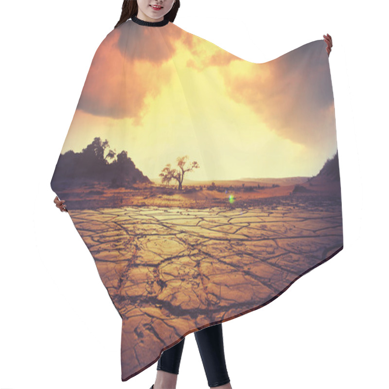 Personality  Drought Land In Desert Hair Cutting Cape