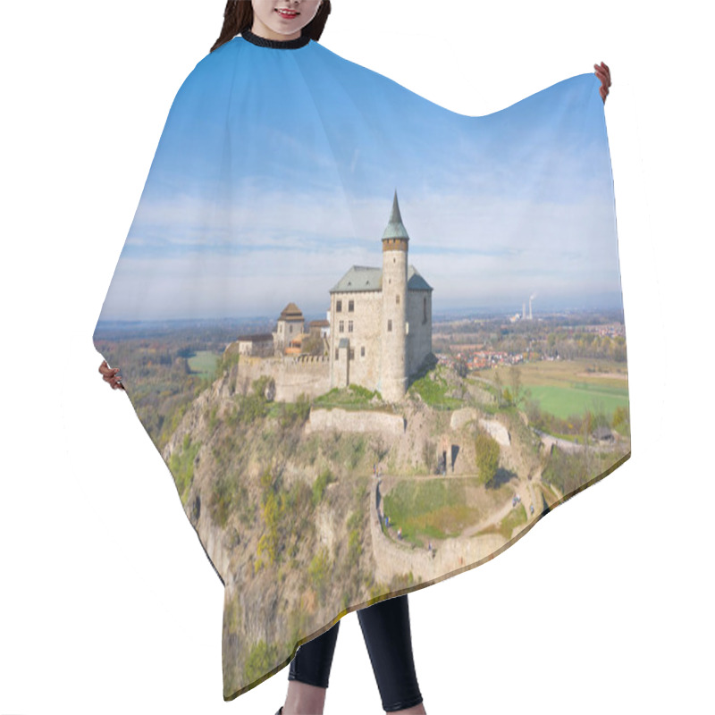 Personality  Aerial View Of Kuneticka Hora Castle, Czechia Hair Cutting Cape